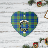 Clan Barclay Hunting Ancient Tartan Crest Heart Ceramic Ornament XJ51 Barclay Hunting Ancient Tartan Tartan Christmas